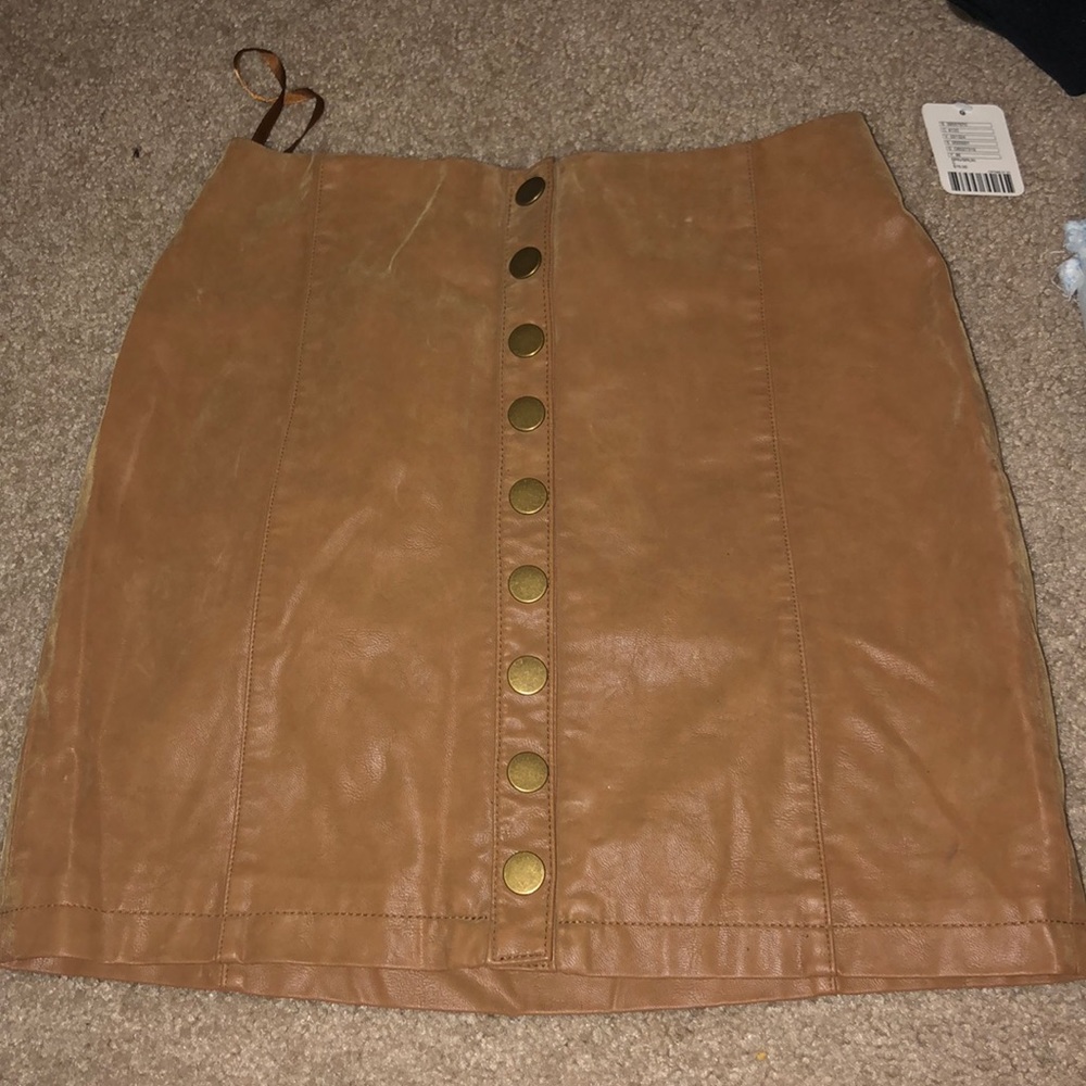 brand new free people tan skirt
